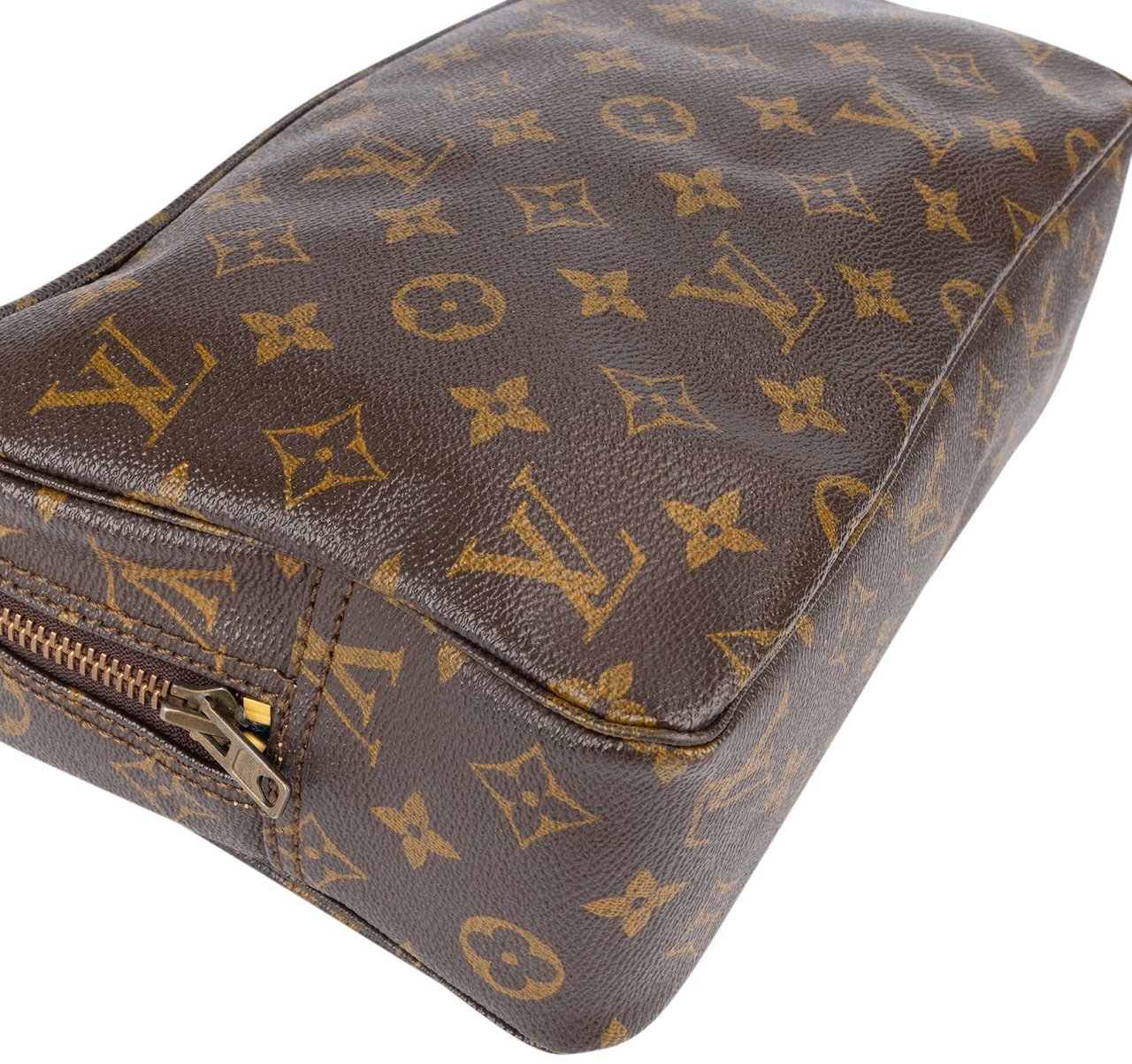 Louis Vuitton Monogram Canvas Trousse Toilette 28 Clutch Bruin