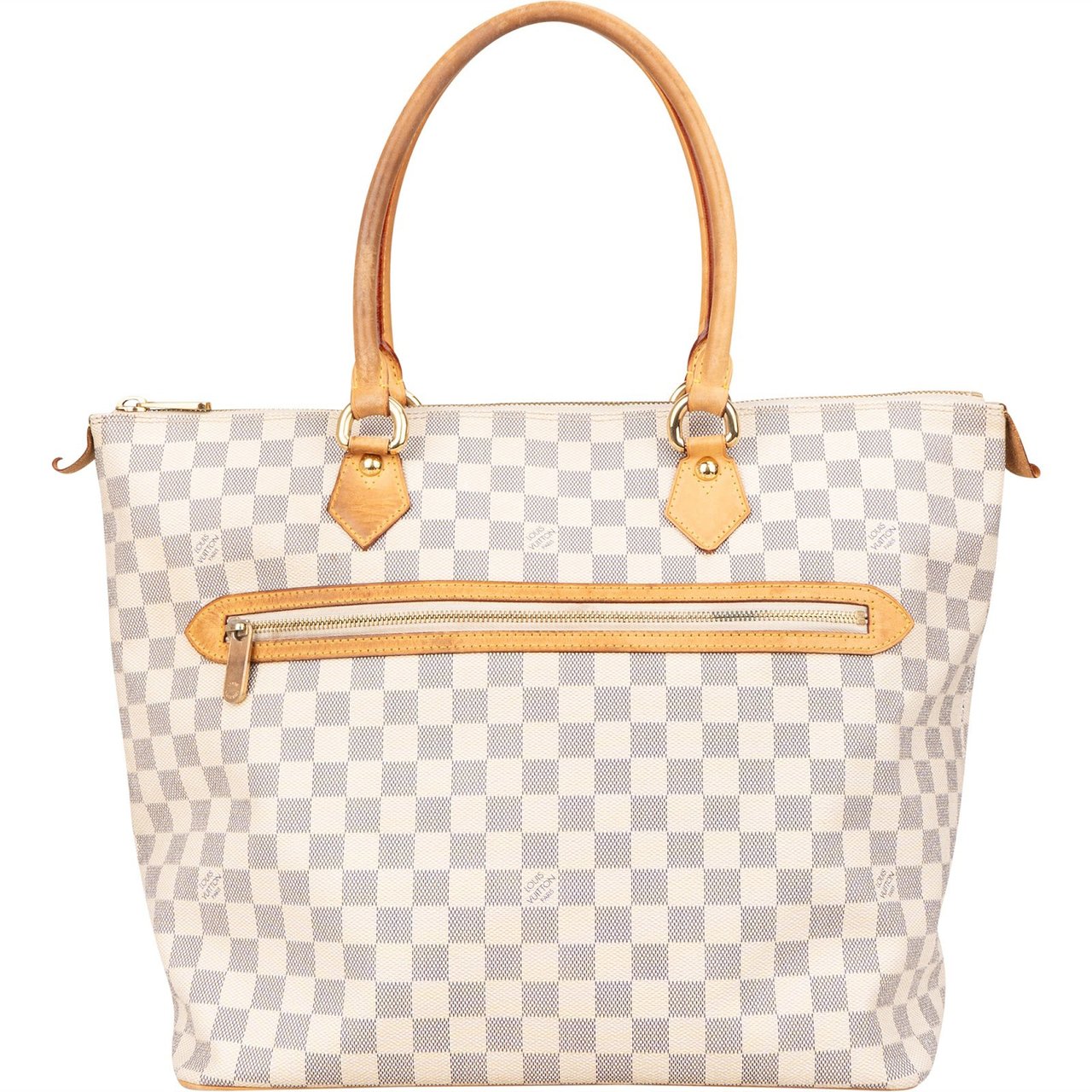 Louis Vuitton Monogram Damier Azur Saleya GM Handbag Wit