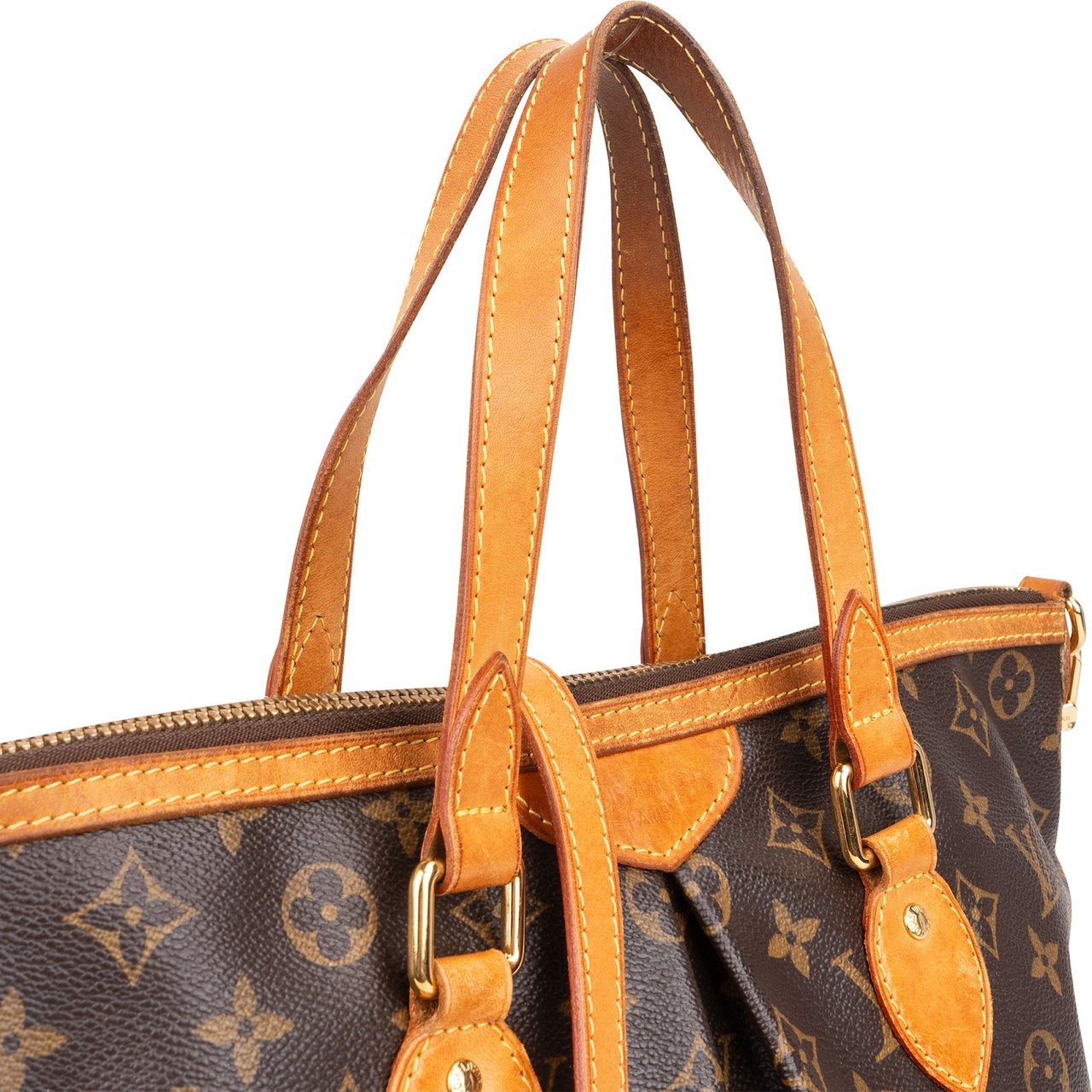 Louis Vuitton Monogram Canvas Palermo PM Handbag Bruin