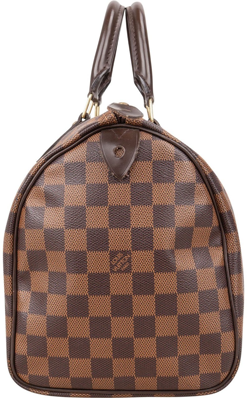 Louis Vuitton Monogram Damier Ebene Speedy 30 Handbag Bruin