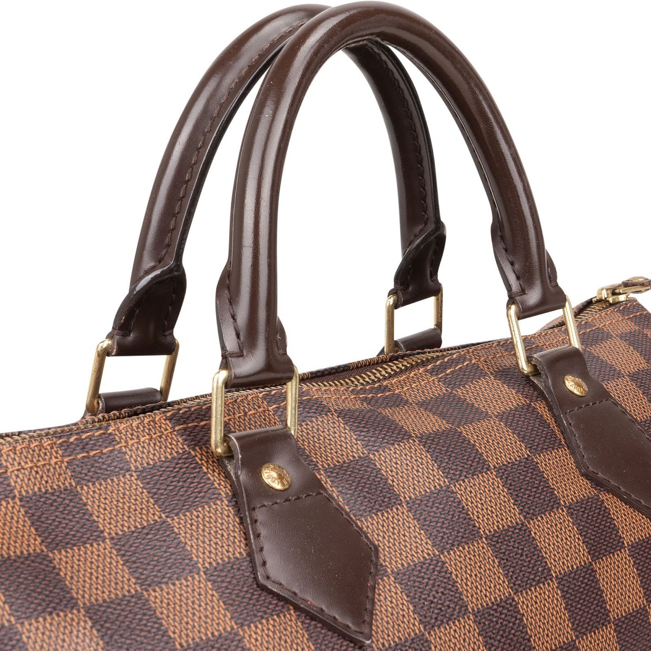 Louis Vuitton Monogram Damier Ebene Speedy 30 Handbag Bruin