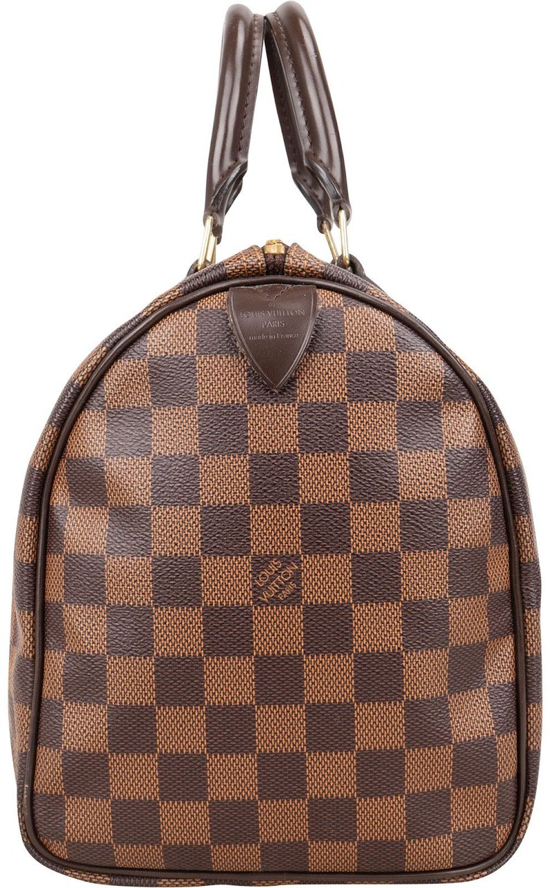 Louis Vuitton Monogram Damier Ebene Speedy 30 Handbag Bruin
