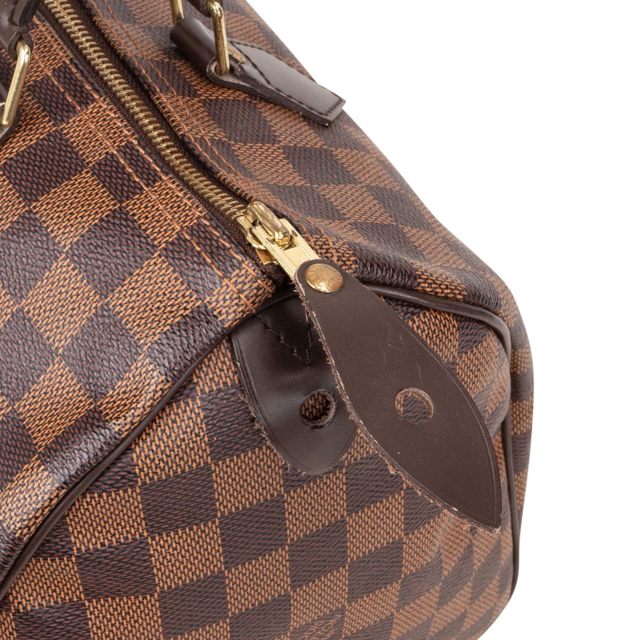 Louis Vuitton Monogram Damier Ebene Speedy 30 Handbag Bruin