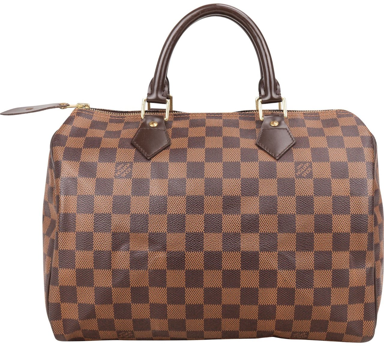 Louis Vuitton Monogram Damier Ebene Speedy 30 Handbag Bruin