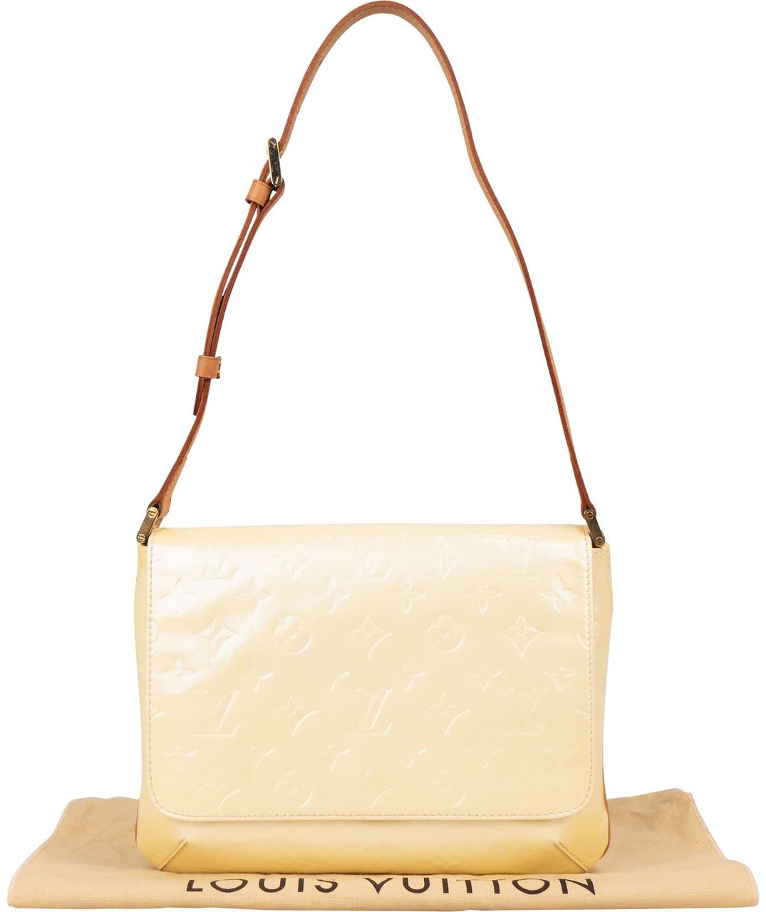 Louis Vuitton Louis Vuitton Monogram Vernis Vanille Thompson Street Shoulder Bag Beige