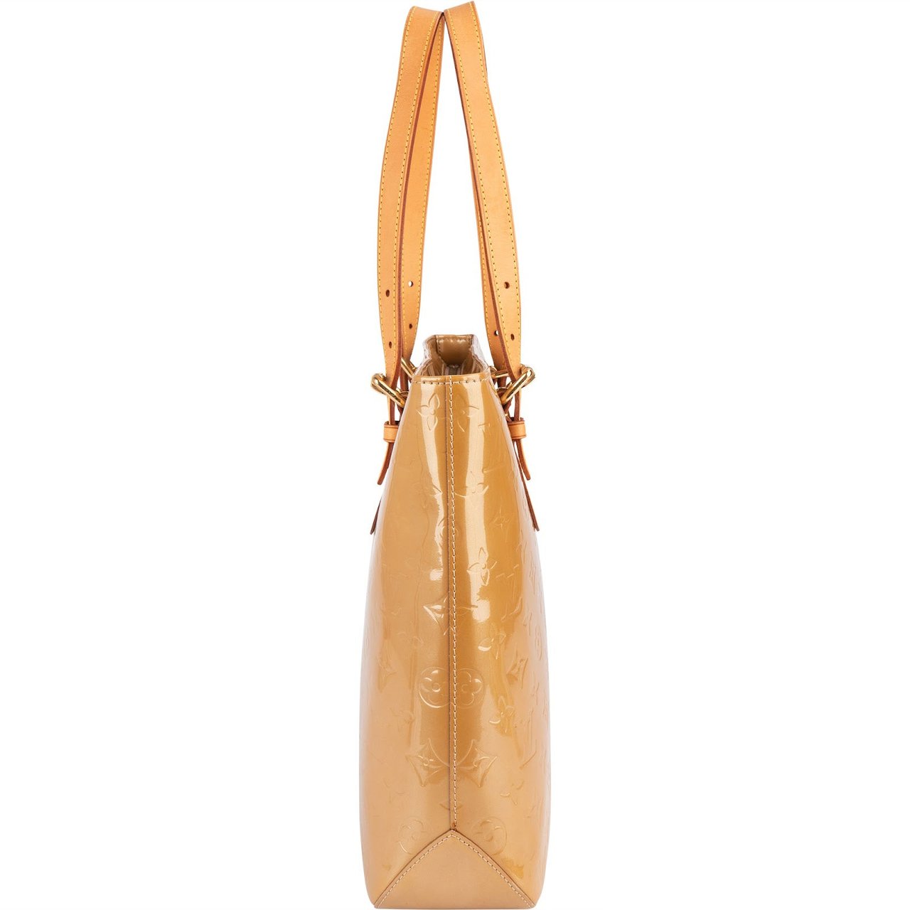Louis Vuitton Monogram Vernis Leather Brentwood Shoulder Bag Beige