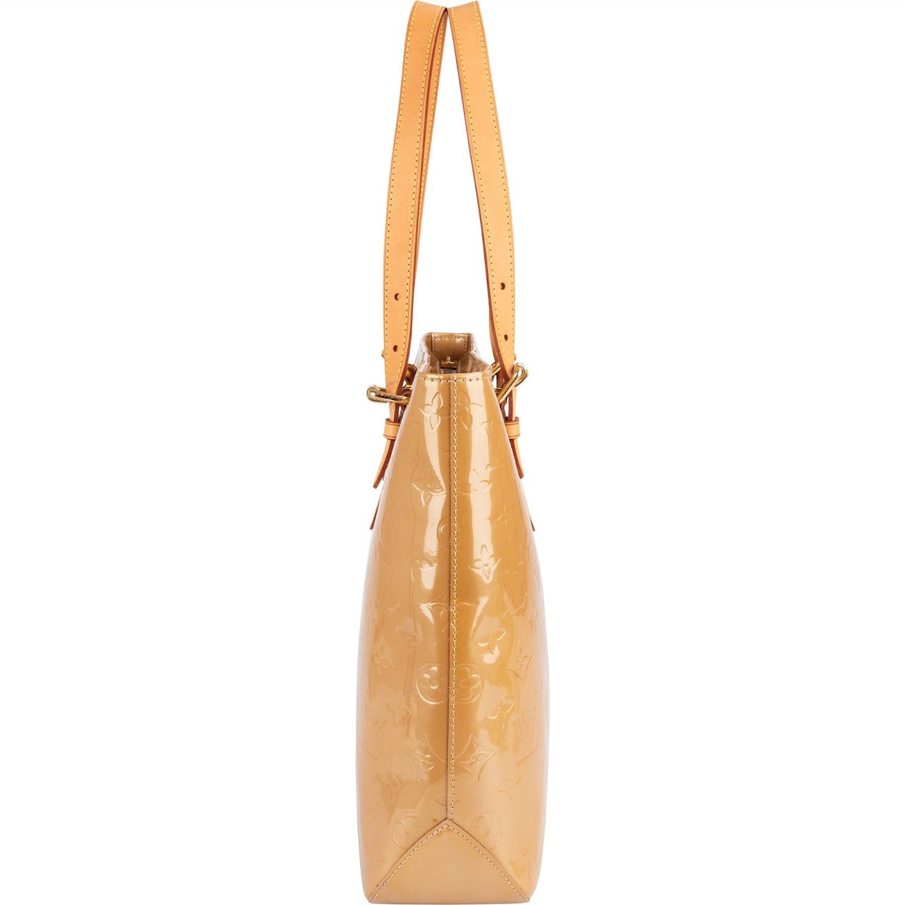 Louis Vuitton Monogram Vernis Leather Brentwood Shoulder Bag Beige