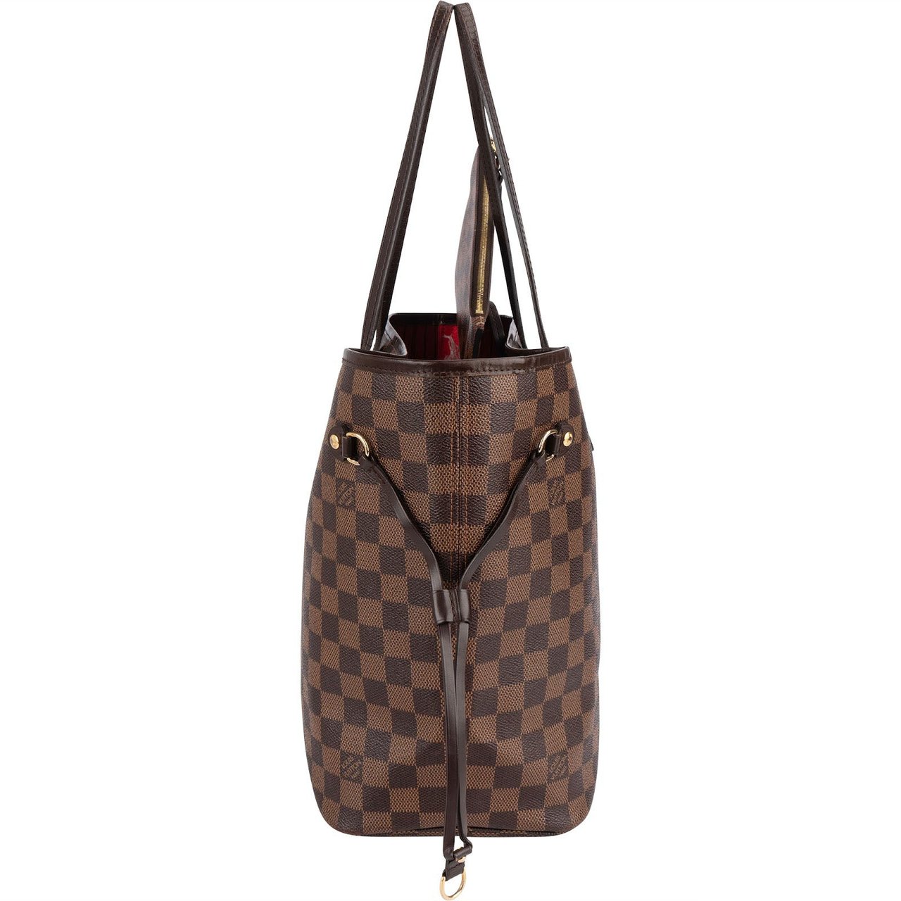 Louis Vuitton Monogram Damier Ebene Canvas Neverfull MM Shoulder Bag Bruin