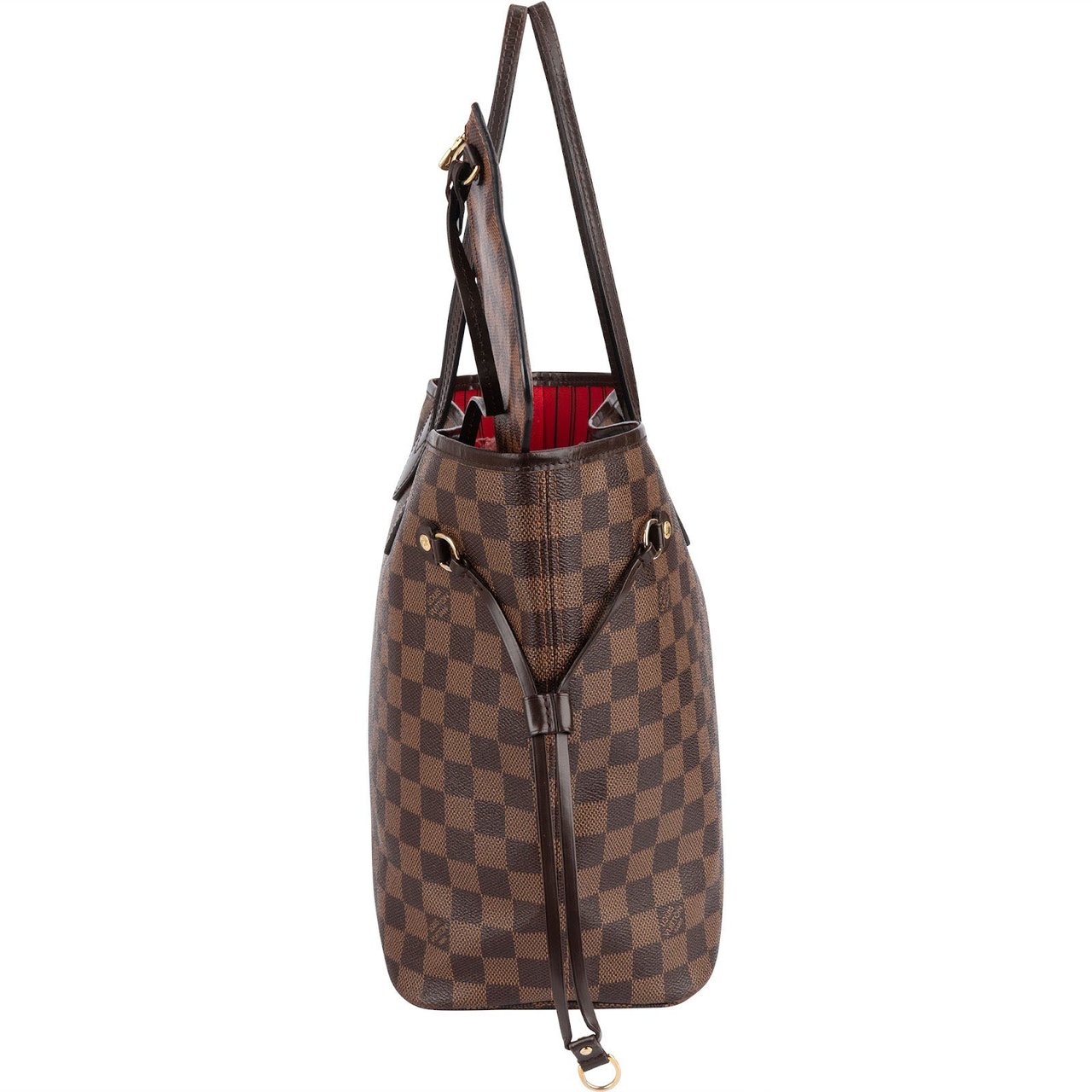 Louis Vuitton Monogram Damier Ebene Canvas Neverfull MM Shoulder Bag Bruin