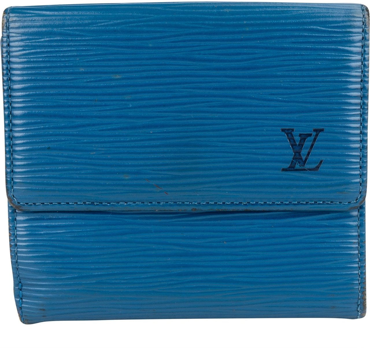 Louis Vuitton Louis Vuitton Blue Epi Leather Elise Wallet Blauw