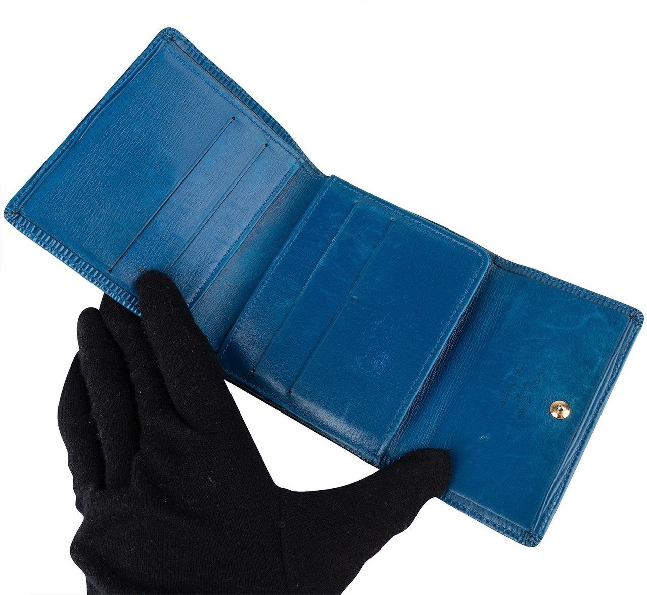 Louis Vuitton Louis Vuitton Blue Epi Leather Elise Wallet Blauw
