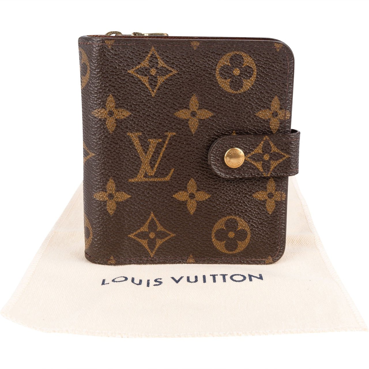 Louis Vuitton Louis Vuitton Monogram Canvas Clip Wallet Bruin