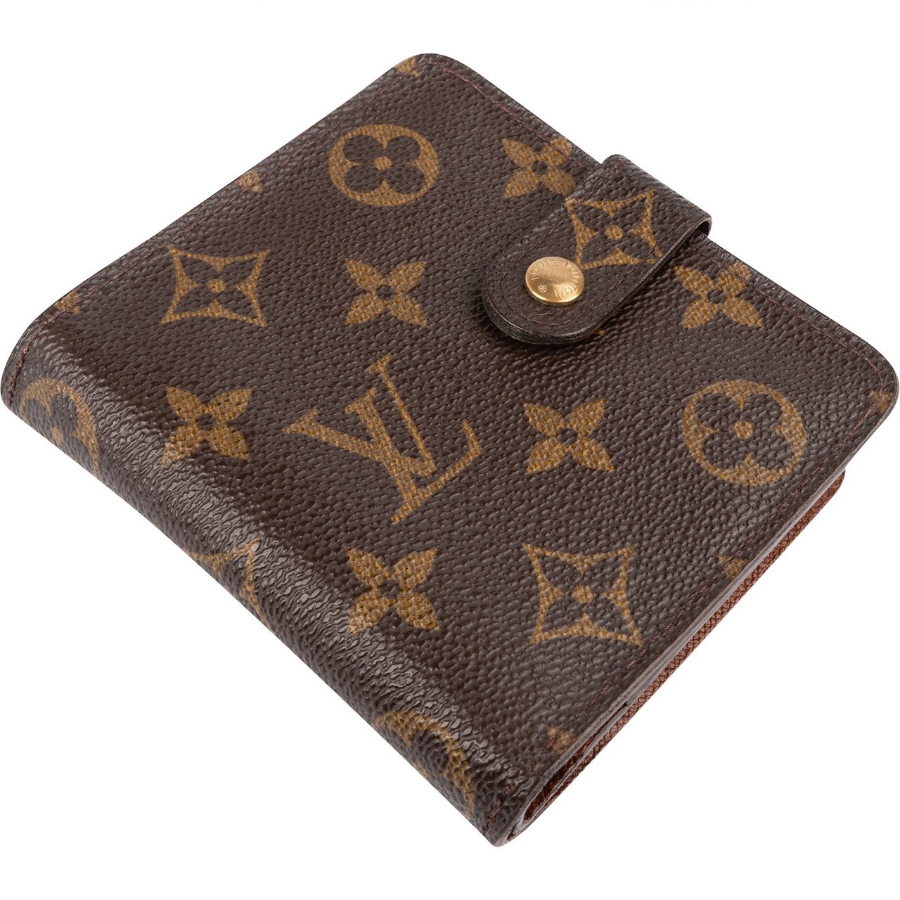 Louis Vuitton Louis Vuitton Monogram Canvas Clip Wallet Bruin