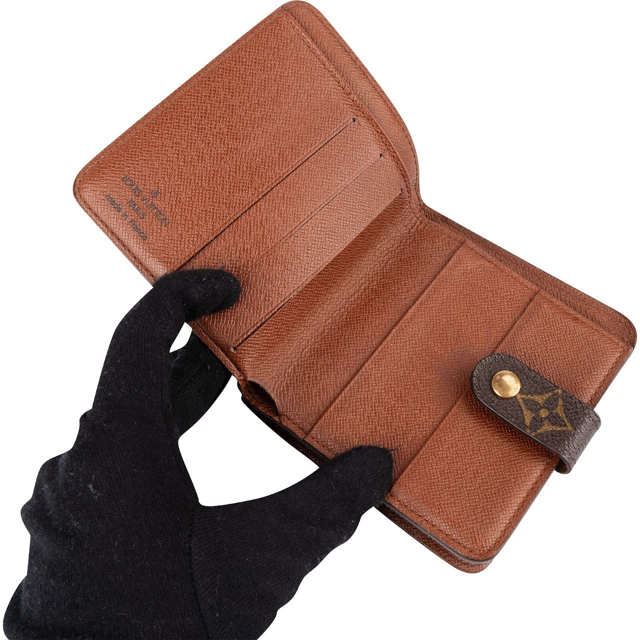 Louis Vuitton Louis Vuitton Monogram Canvas Clip Wallet Bruin