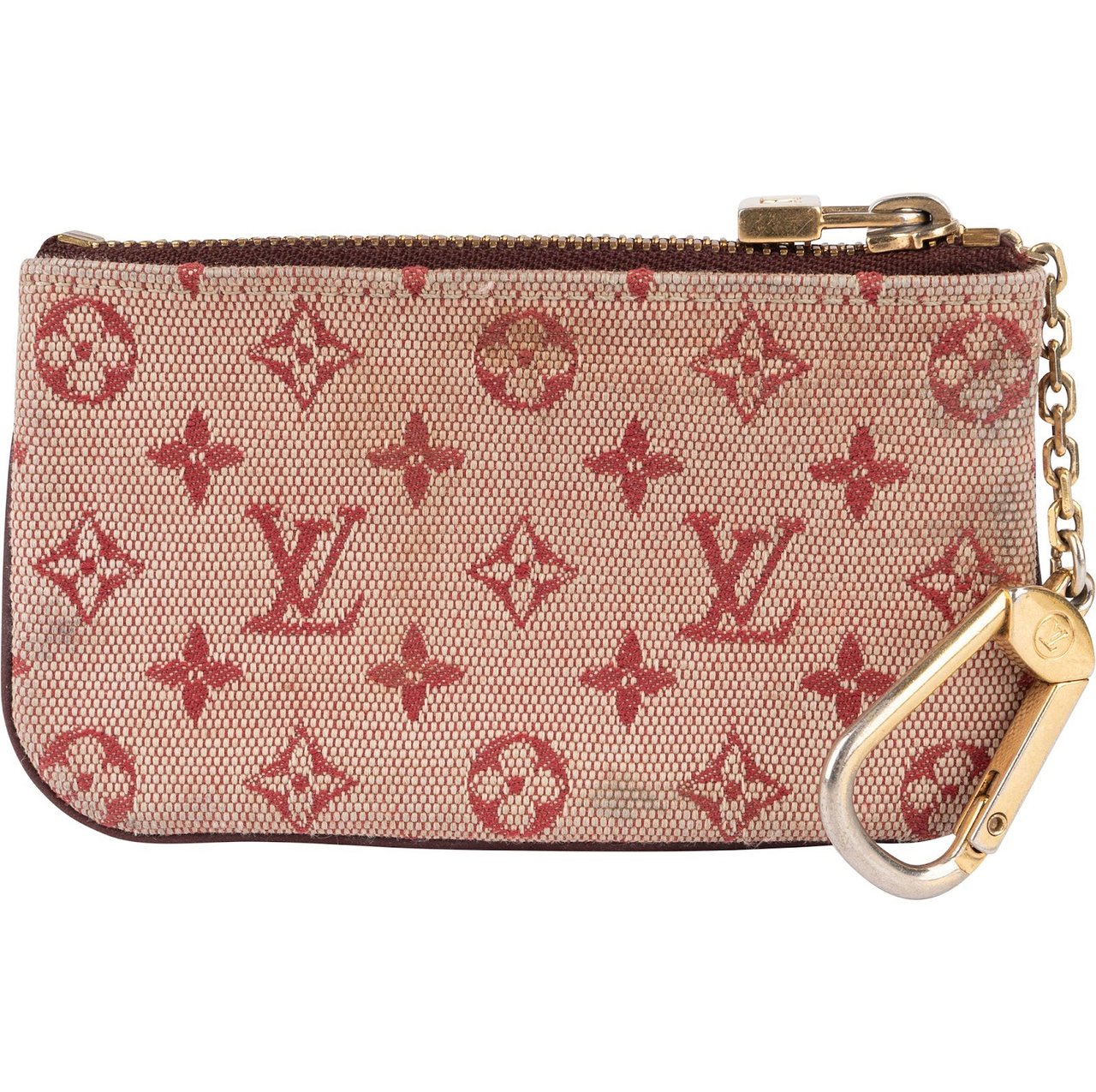 Louis Vuitton Louis Vuitton Monogram Mini Lin Key Pouch Rood