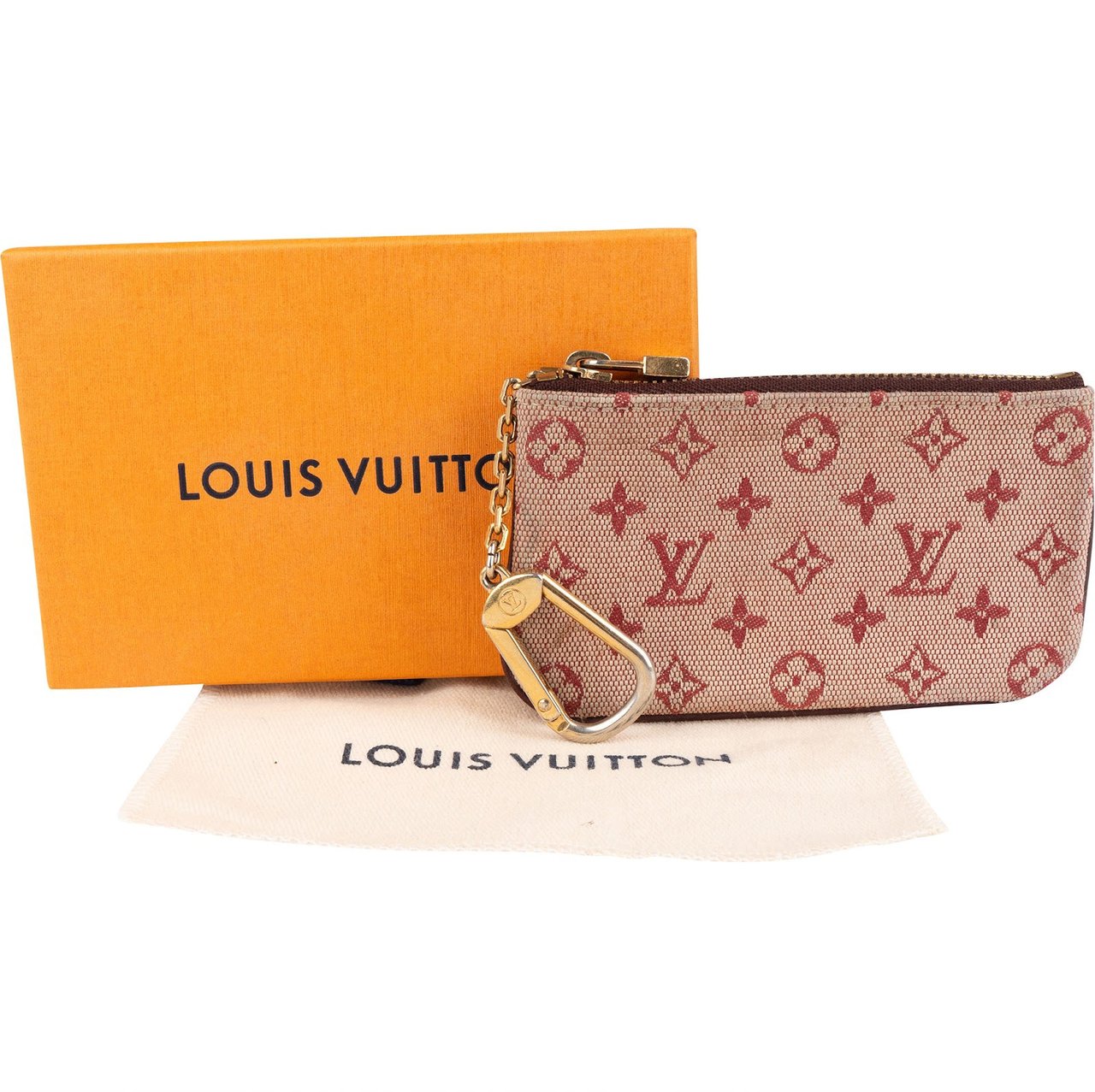 Louis Vuitton Louis Vuitton Monogram Mini Lin Key Pouch Rood