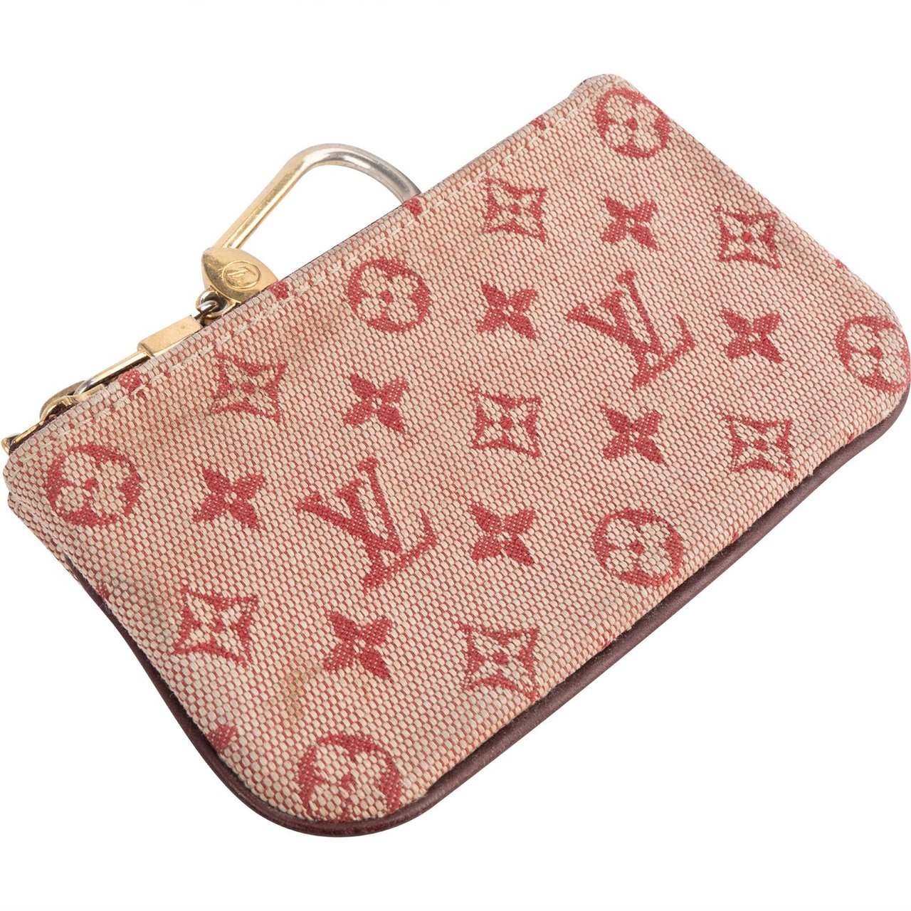 Louis Vuitton Louis Vuitton Monogram Mini Lin Key Pouch Rood