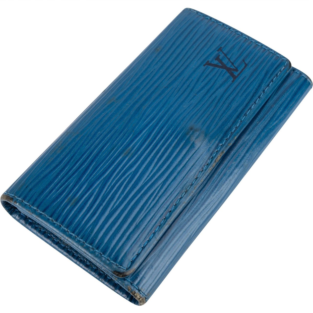 Louis Vuitton Louis Vuitton Blue Epi Leather Keyholder Blauw