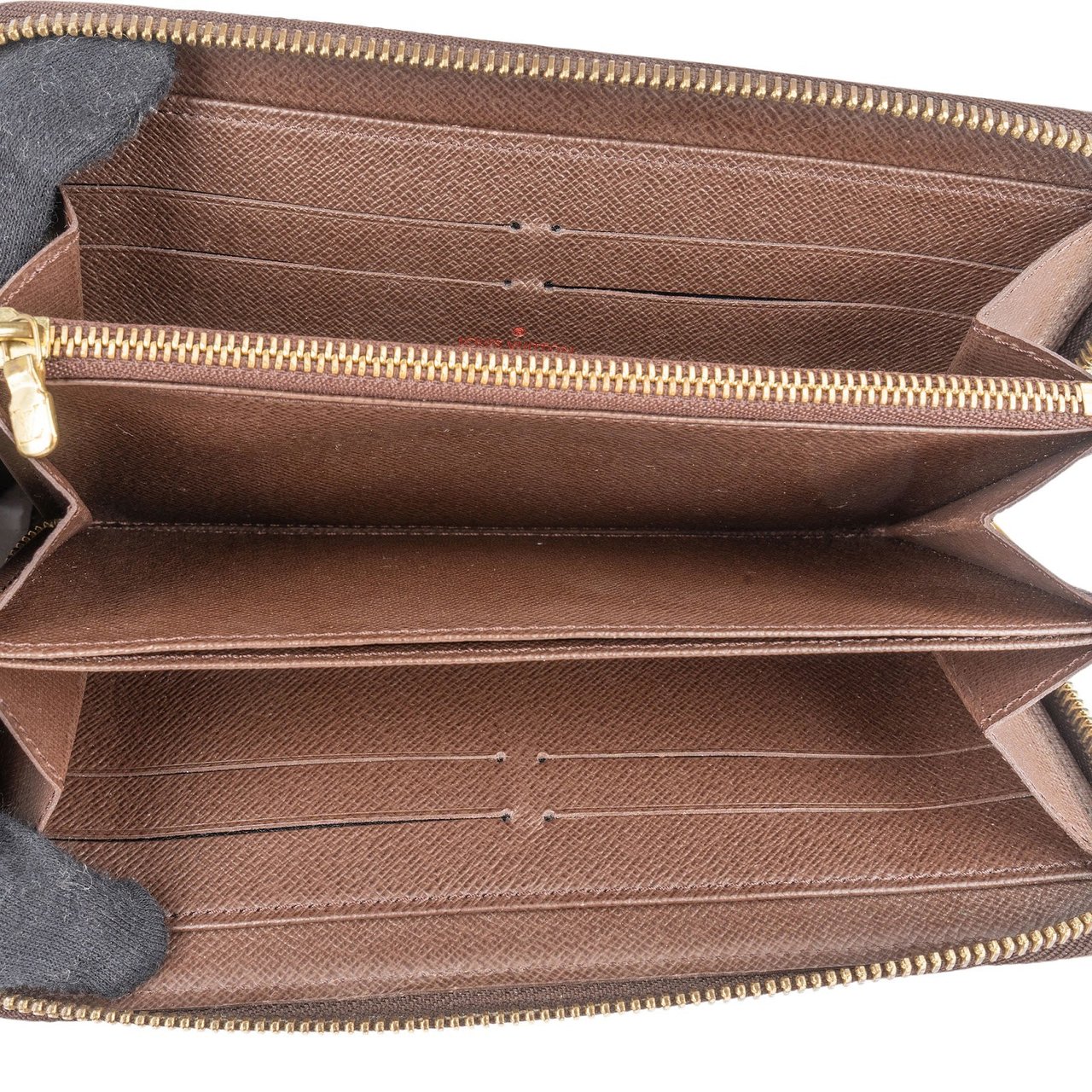 Louis Vuitton Louis Vuitton Monogram Damier Ebene Zippy Wallet Bruin