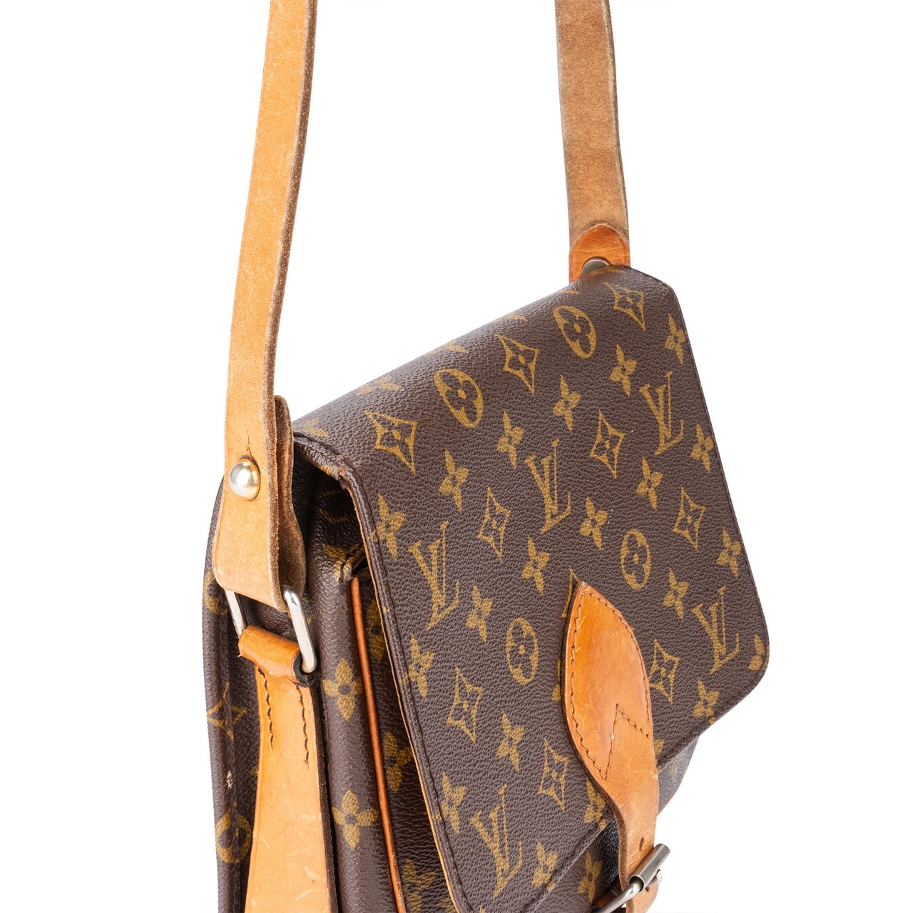 Louis Vuitton Louis Vuitton Canvas Monogram Cartouchiere MM Crossbody Bag Divers
