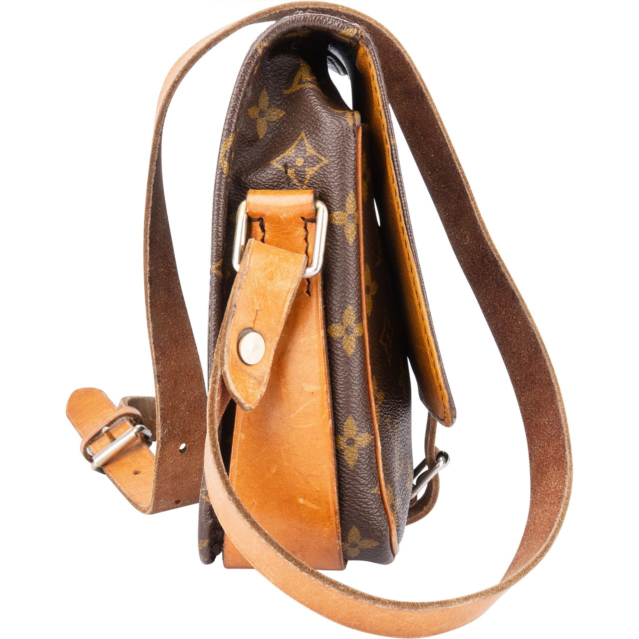Louis Vuitton Louis Vuitton Canvas Monogram Cartouchiere MM Crossbody Bag Divers