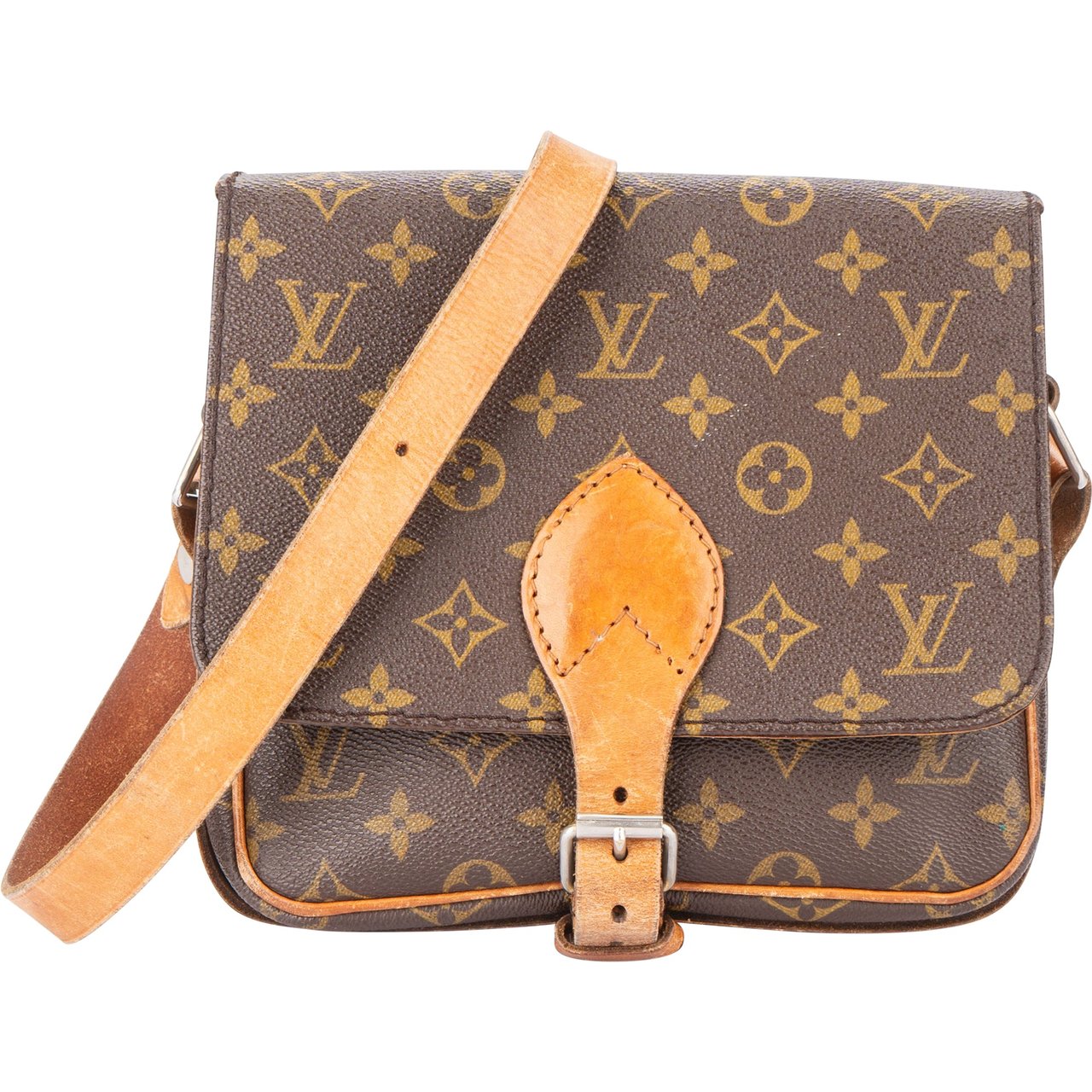 Louis Vuitton Louis Vuitton Canvas Monogram Cartouchiere MM Crossbody Bag Divers