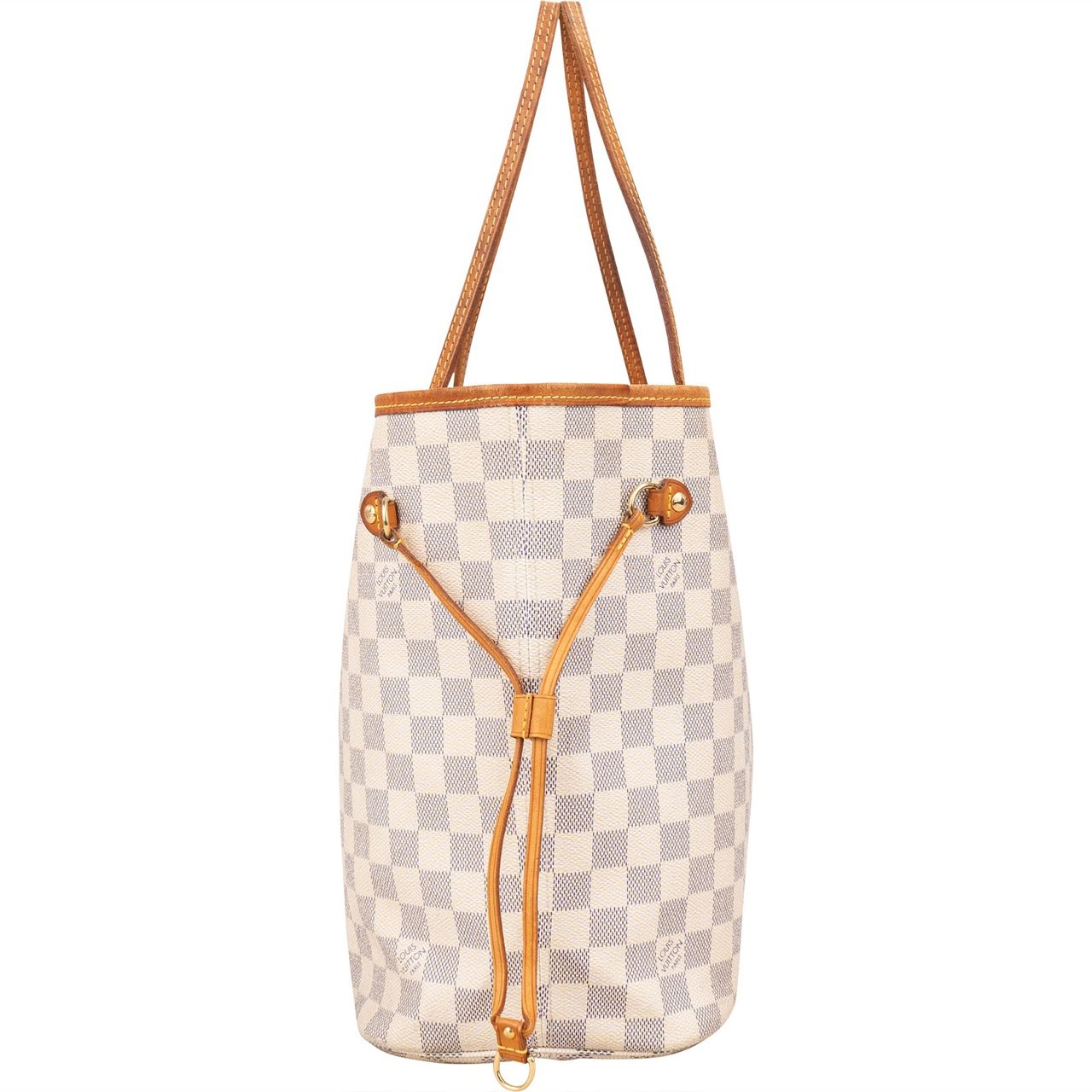 Louis Vuitton Louis Vuitton Monogram Damier Azur Canvas Neverfull MM Shoulder Bag Wit