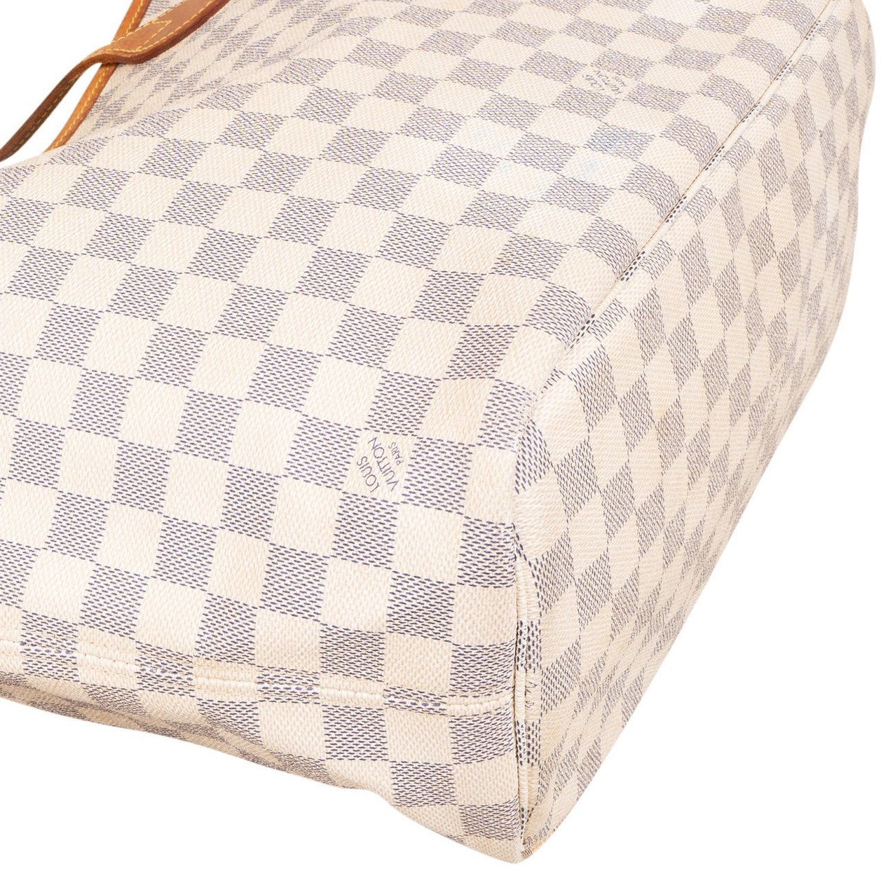 Louis Vuitton Louis Vuitton Monogram Damier Azur Canvas Neverfull MM Shoulder Bag Wit