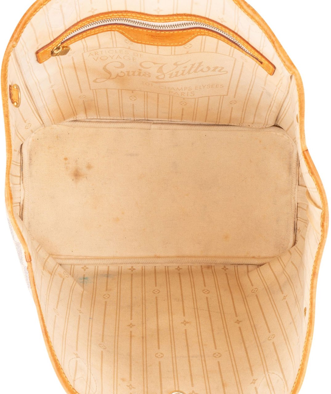 Louis Vuitton Louis Vuitton Monogram Damier Azur Canvas Neverfull MM Shoulder Bag Wit