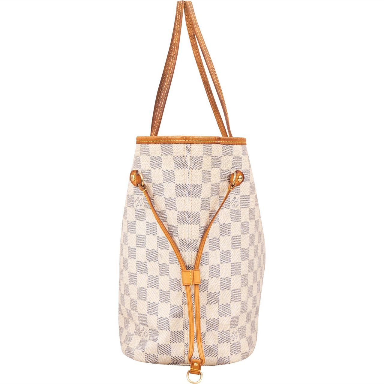 Louis Vuitton Louis Vuitton Monogram Damier Azur Canvas Neverfull MM Shoulder Bag Wit