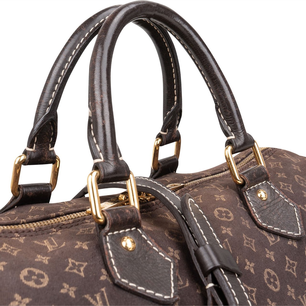 Louis Vuitton Mini Lin Monogram Speedy 30 Bandoulière Handbag Bruin