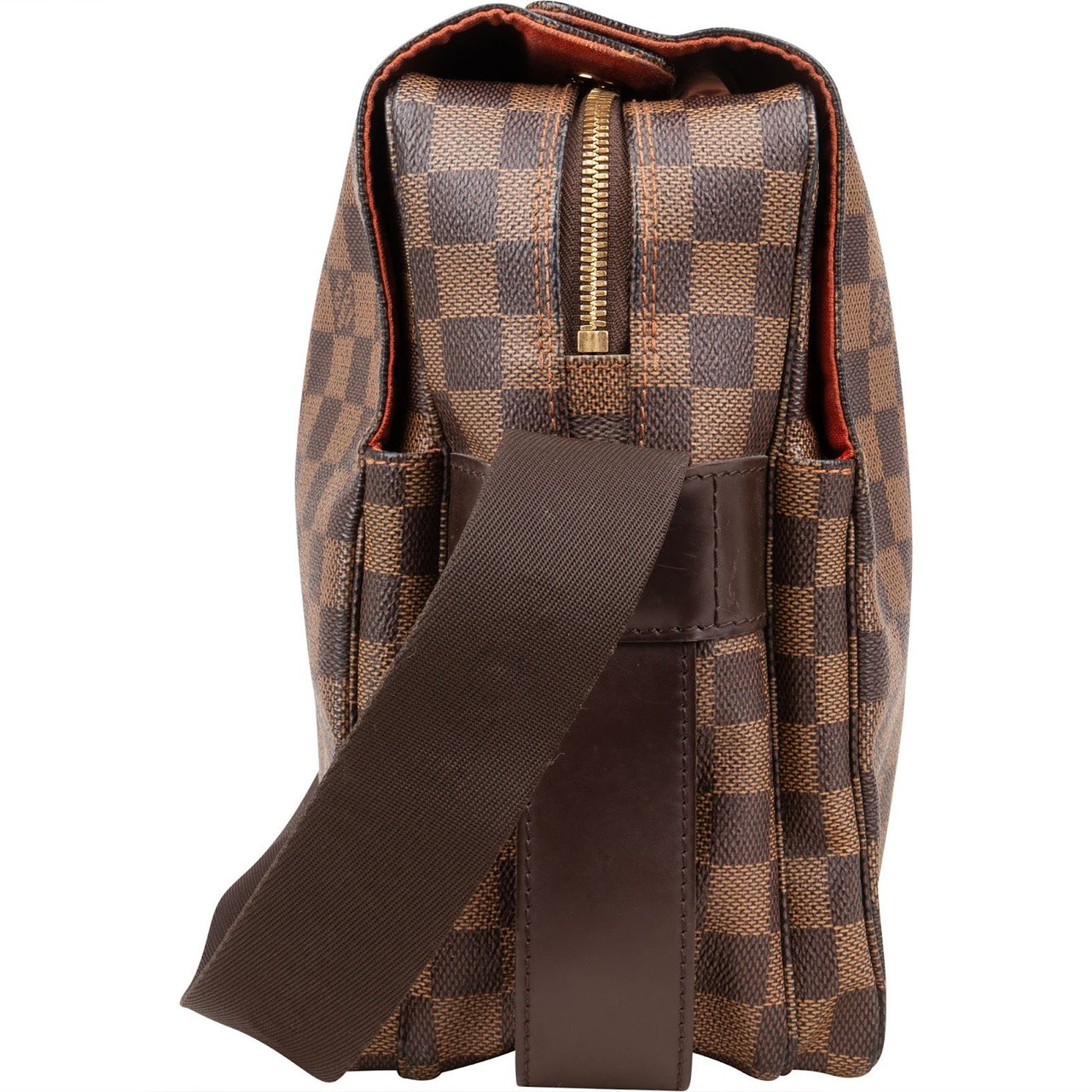 Louis Vuitton Monogram Damier Ebene Naviglio Messenger Crossbody Bag Bruin