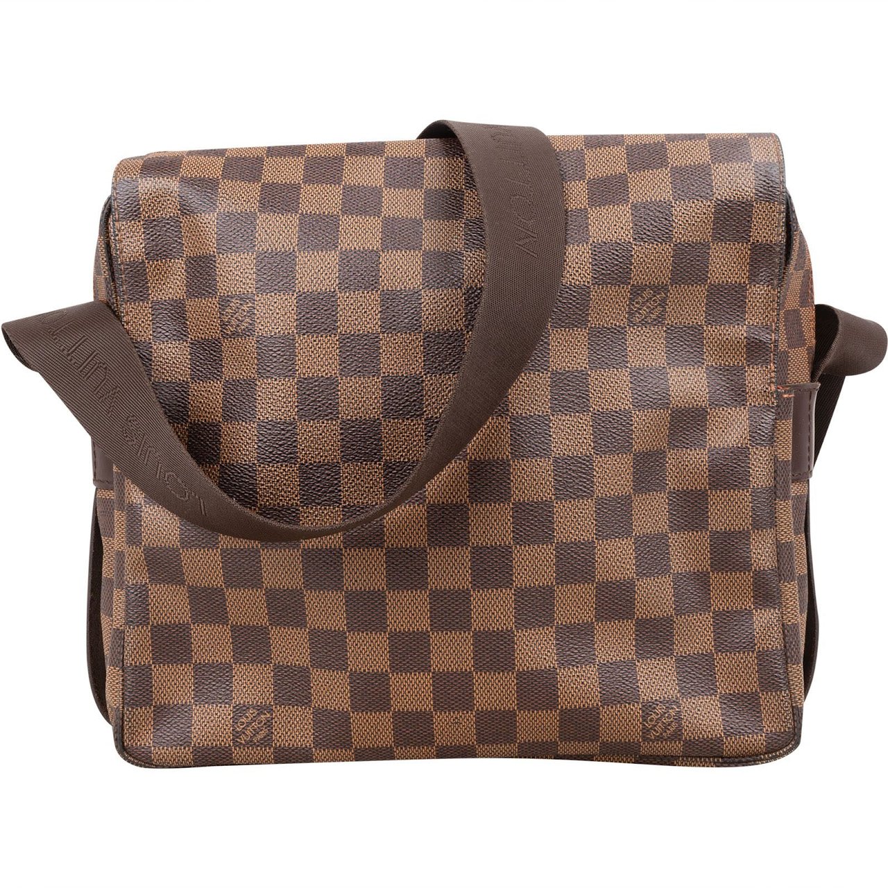 Louis Vuitton Monogram Damier Ebene Naviglio Messenger Crossbody Bag Bruin
