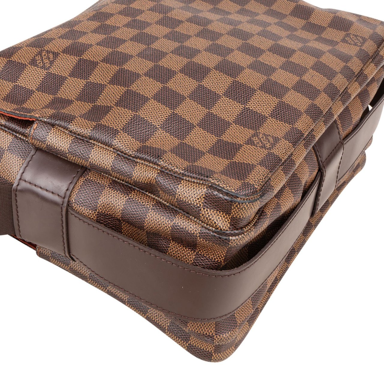 Louis Vuitton Monogram Damier Ebene Naviglio Messenger Crossbody Bag Bruin