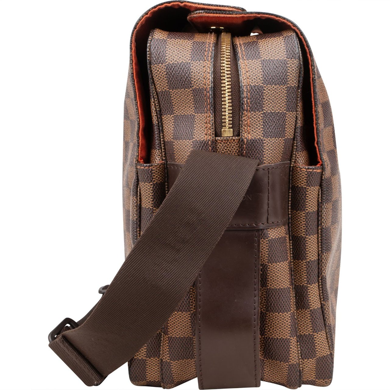Louis Vuitton Monogram Damier Ebene Naviglio Messenger Crossbody Bag Bruin