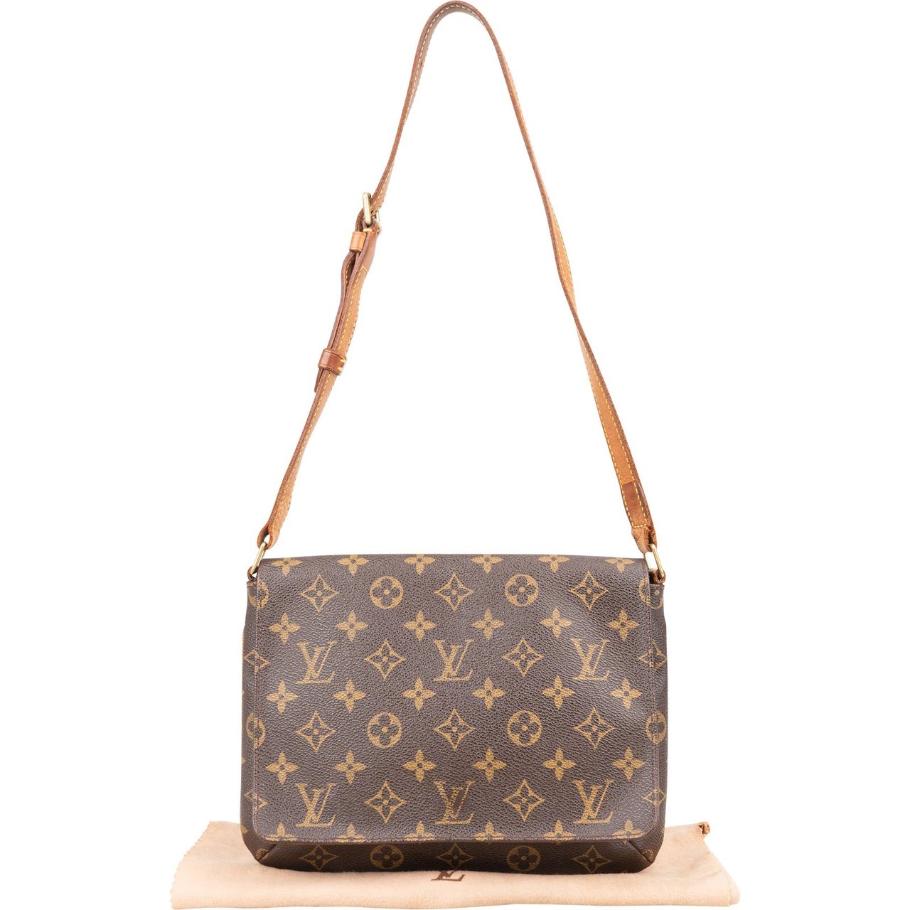 Louis Vuitton Louis Vuitton Monogram Canvas Musette Tango Shoulder Bag Bruin