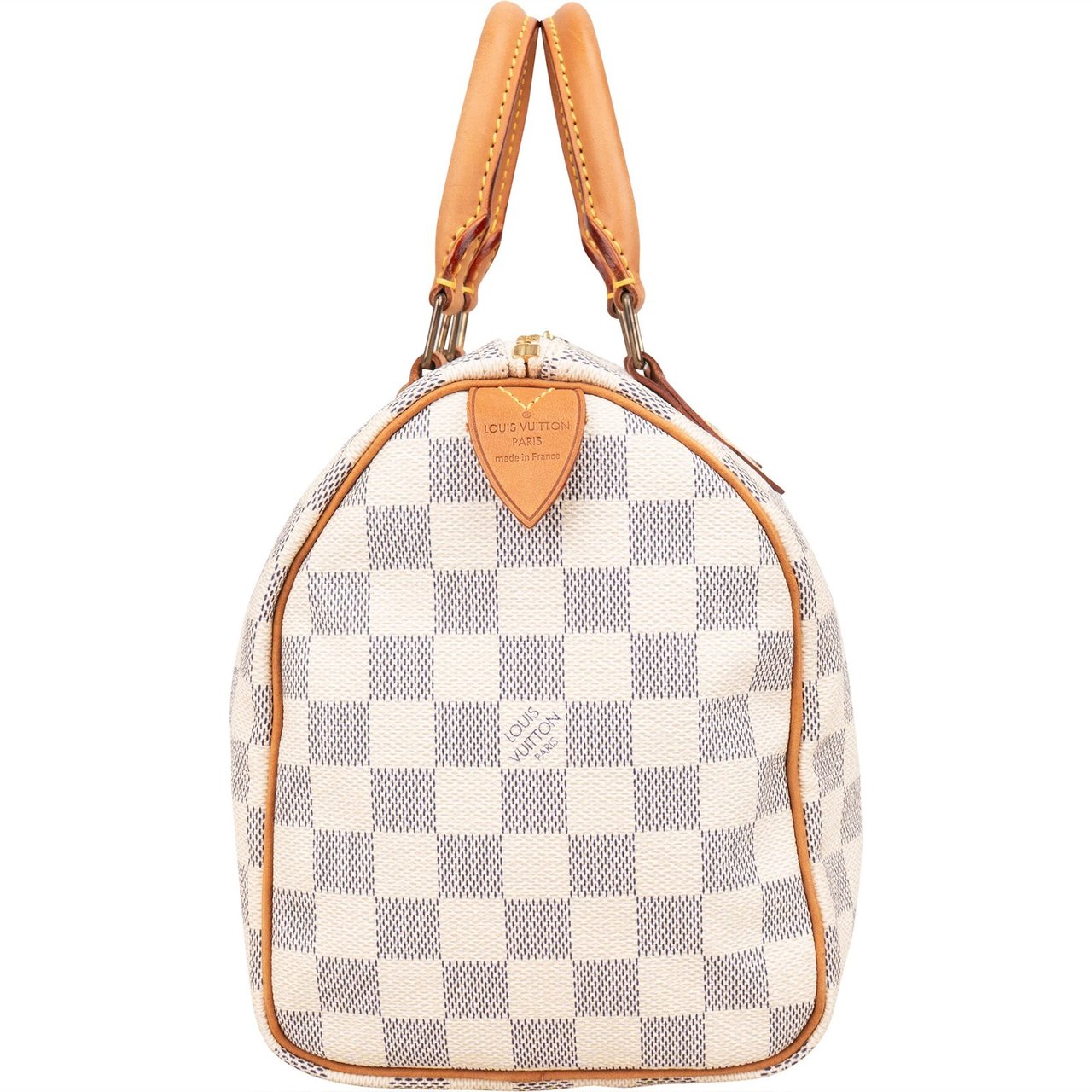 Louis Vuitton Louis Vuitton Monogram Damier Azur Canvas Speedy 25 Handbag Wit
