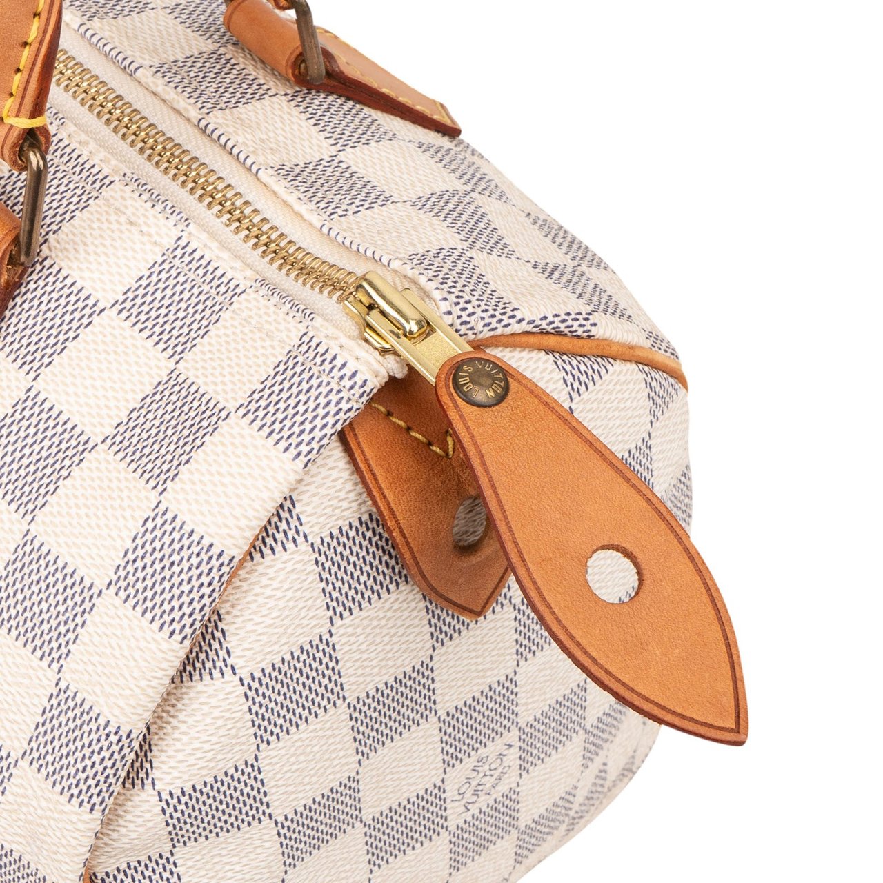 Louis Vuitton Louis Vuitton Monogram Damier Azur Canvas Speedy 25 Handbag Wit