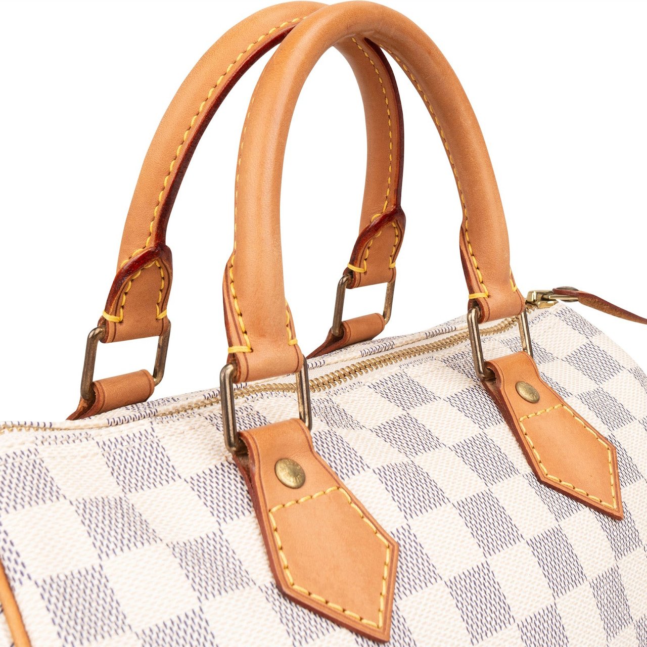 Louis Vuitton Louis Vuitton Monogram Damier Azur Canvas Speedy 25 Handbag Wit