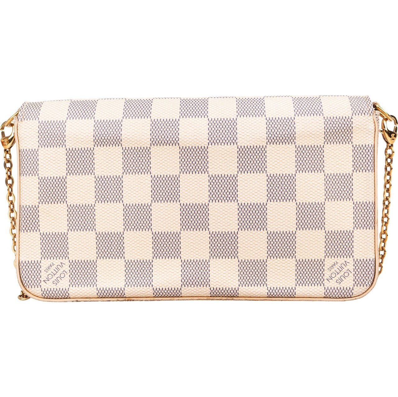 Louis Vuitton Louis Vuitton Monogram Damier Azur Canvas Pochette Félicie Crossbody Bag Wit
