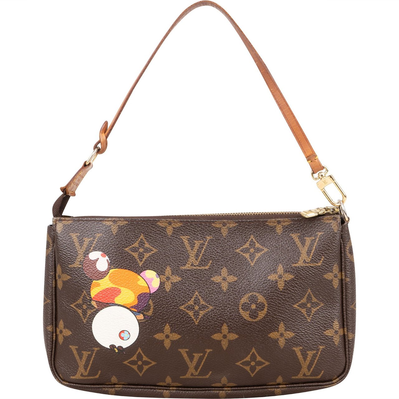 Louis Vuitton Louis Vuitton Monogram Canvas Limited Edition Takashi Murakami Panda Pochette Accessoires Handbag Bruin