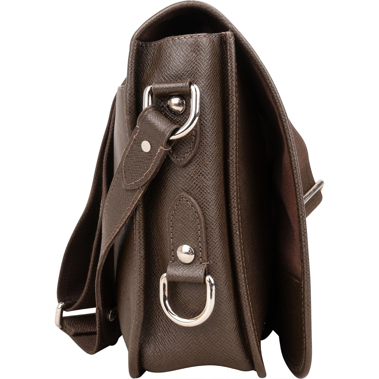 Louis Vuitton Louis Vuitton Taiga Leather Roman MM Messenger Crossbody Bag Bruin