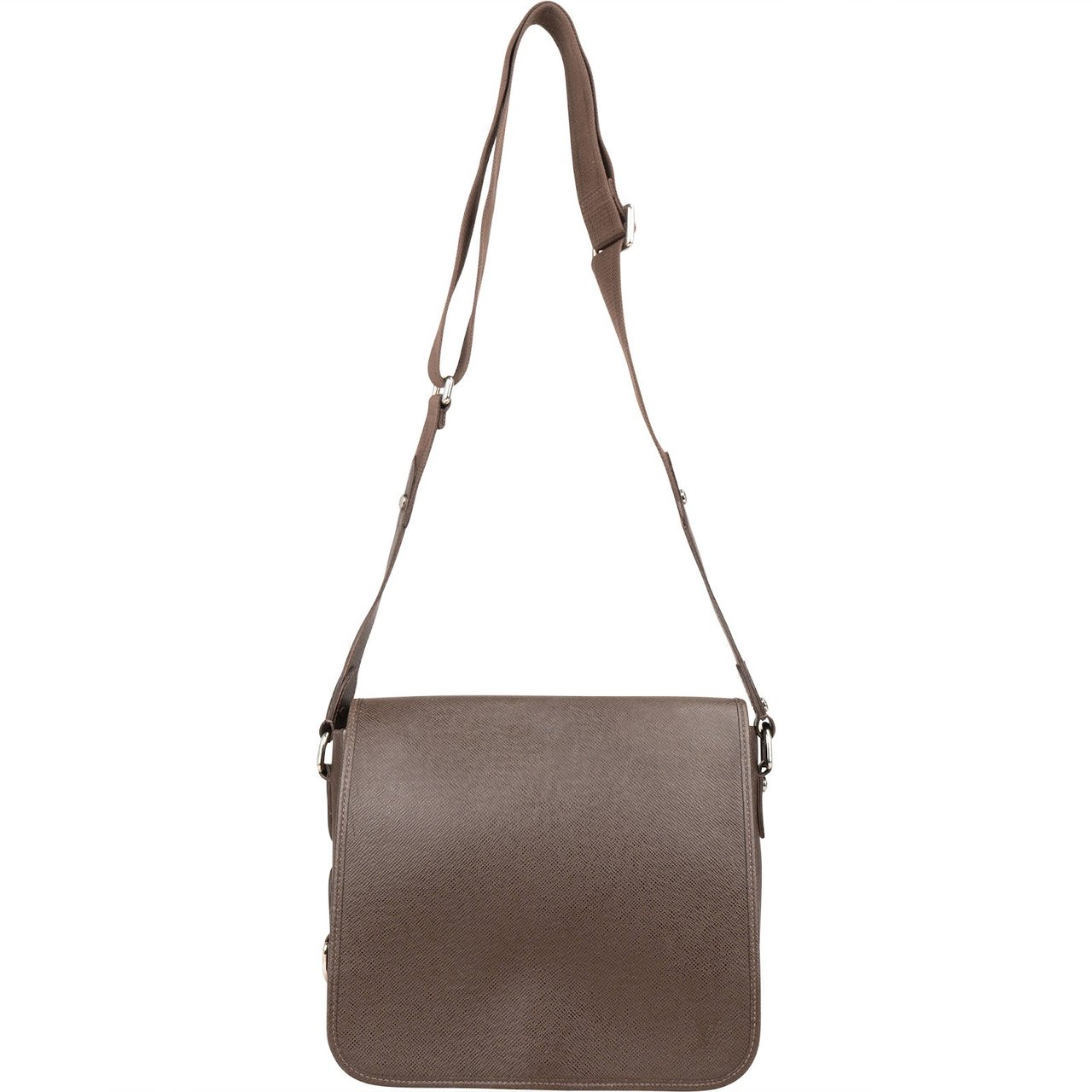 Louis Vuitton Louis Vuitton Taiga Leather Roman MM Messenger Crossbody Bag Bruin
