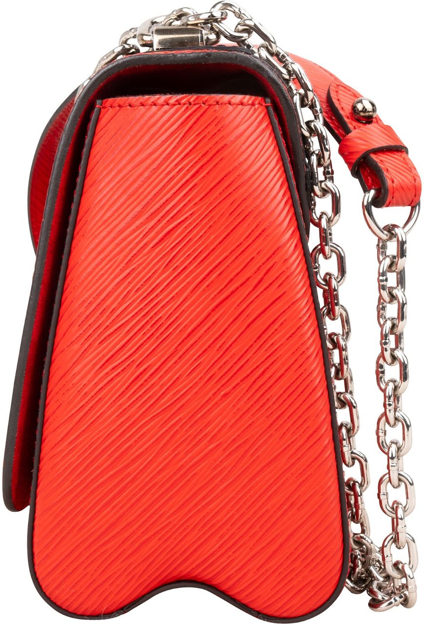 Louis Vuitton Louis Vuitton Red Epi Leather Monogram Canvas Twist MM Crossbody Bag Rood