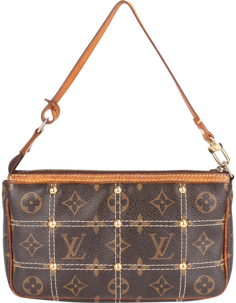 Louis Vuitton Louis Vuitton Monogram Canvas Limited Riveting Pochette Accessoires Handbag Bruin
