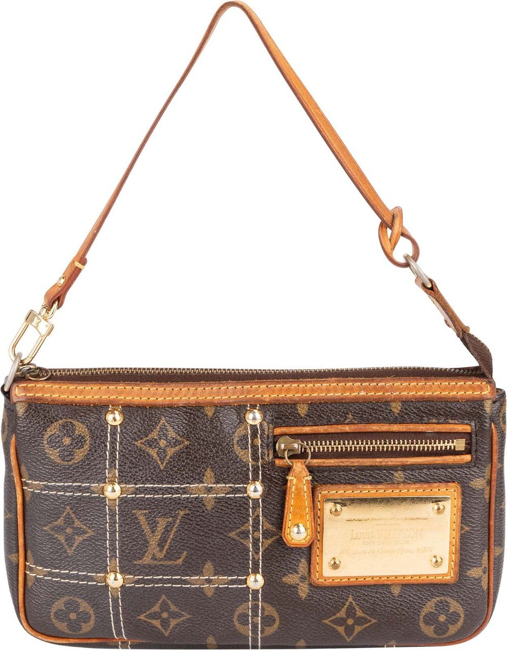 Louis Vuitton Louis Vuitton Monogram Canvas Limited Riveting Pochette Accessoires Handbag Bruin