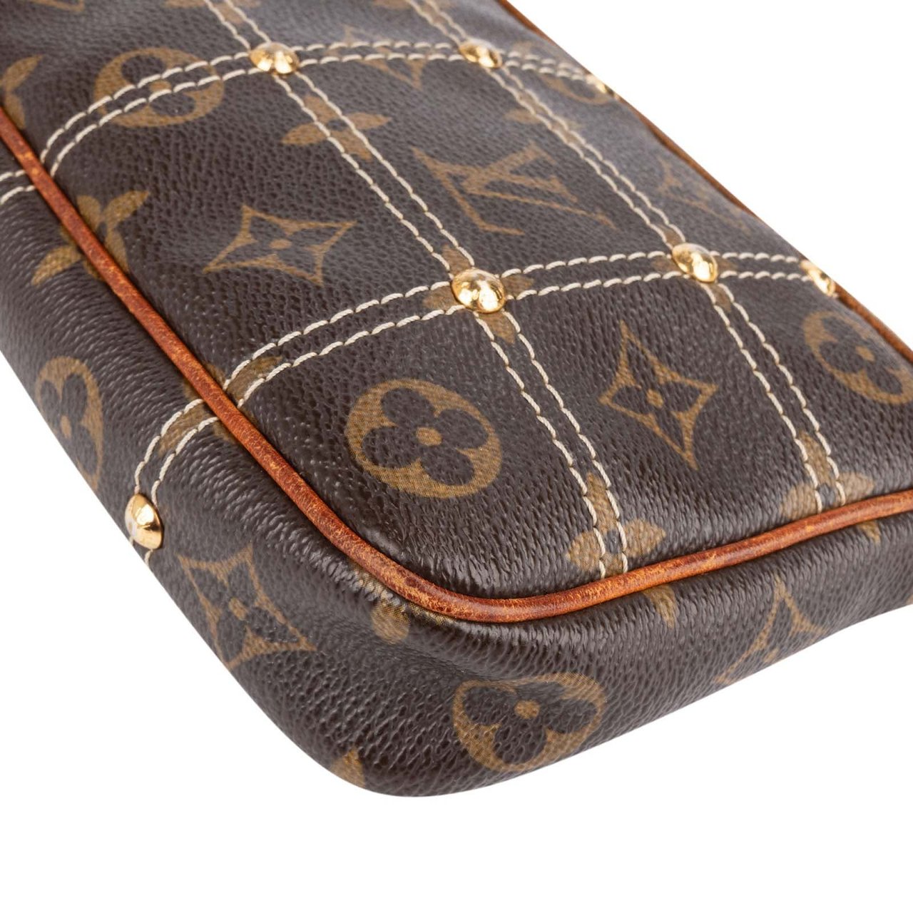 Louis Vuitton Louis Vuitton Monogram Canvas Limited Riveting Pochette Accessoires Handbag Bruin