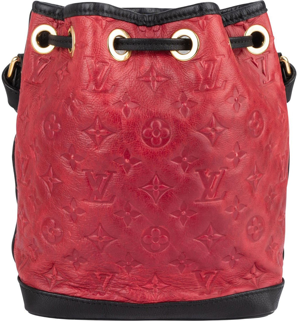 Louis Vuitton Bicolor Leather Empreinte Monogram Limited Double Jeu NéoNoé Handbag Rood