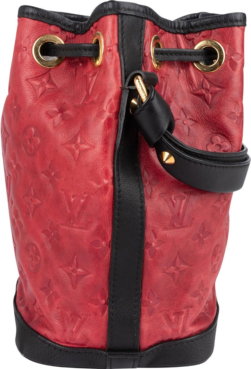 Louis Vuitton Bicolor Leather Empreinte Monogram Limited Double Jeu NéoNoé Handbag Rood