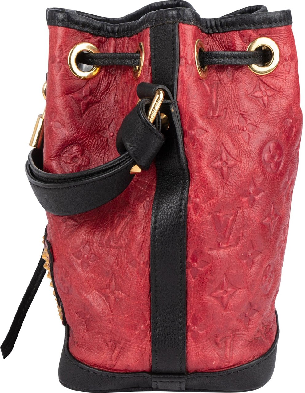 Louis Vuitton Bicolor Leather Empreinte Monogram Limited Double Jeu NéoNoé Handbag Rood